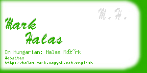 mark halas business card